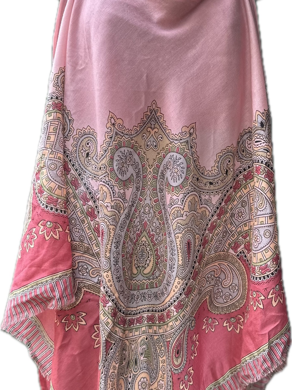 Pink Paisley Print Scarf Halter Top